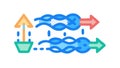 Abstract Arrows Showing a Flow of Data or Energy Vector Icon, vector design Generative AI Royalty Free Stock Photo