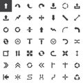 Abstract arrows vector icons set Royalty Free Stock Photo