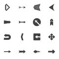 Abstract arrows vector icons set Royalty Free Stock Photo