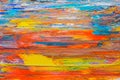 Abstract art background hand drawn acrylic painting. Brushstrokes colorful texture acrylic paint on canvas. picture for artwork