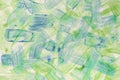 Abstract art background light blue and green colors. Watercolor painting with vibrant color strokes and splash Royalty Free Stock Photo