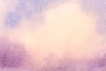 Abstract art background light blue and purple colors. Watercolor painting on canvas with soft white gradient Royalty Free Stock Photo