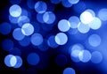 Blue blurred bokeh background, illustration, black,white, circles, design, beautiful, light Royalty Free Stock Photo