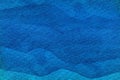 Abstract art background navy blue and turquoise colors. Watercolor painting on canvas with cyan waves water pattern. Fragment of a Royalty Free Stock Photo