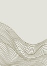 Abstract art background with wavy topography strip line. Art landscape template with geometric elements for concept about minimal