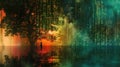 Abstract art of binary code and digital waves in colorful vibrant colors. AIG53F. Royalty Free Stock Photo