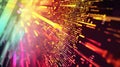 Abstract art of binary code and digital waves in colorful vibrant colors. AIG53F. Royalty Free Stock Photo
