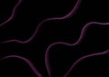 Abstract art black background with wavy purple colors lines. Backdrop with curve fluid violet striped ornate Royalty Free Stock Photo