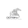 Dotbin logo, abstract freckle horse vector