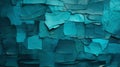 Abstract Art Collage: Blue And Green Texture With Torn Polyester And Sticky Notes Royalty Free Stock Photo