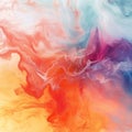 Abstract art color blue and pink smoke on a white background. Royalty Free Stock Photo