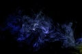 .Abstract art colored smoke on black isolated Royalty Free Stock Photo