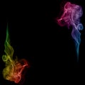 Abstract Art Colorful Smoke as Frame with Blank Space for Yours Royalty Free Stock Photo