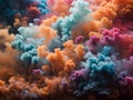 An abstract art with colorful smoke Royalty Free Stock Photo