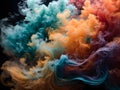 An abstract art with colorful smoke Royalty Free Stock Photo