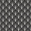 Abstract Art Deco Seamless Background. Geometric Fish Scale Pattern. Royalty Free Stock Photo