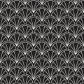 Abstract Art Deco Seamless Background. Geometric Fish Scale Pattern. Royalty Free Stock Photo