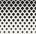 Abstract Art Deco Seamless Background. Geometric Fish Scale Pattern. Royalty Free Stock Photo
