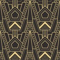 Abstract art deco seamless modern tiles pattern Royalty Free Stock Photo