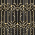 Abstract art deco techno seamless pattern Royalty Free Stock Photo