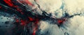 Abstract art depicting chaotic troubled mind with overlapping lines and confusing figures.