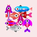 Exotic Fish vector illustration Royalty Free Stock Photo