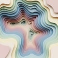 Abstract art featuring layered paper cutouts creating a topographic effect. The Royalty Free Stock Photo