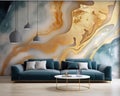 abstract art and functional art in golden and gray.