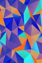 Abstract art geometric background of triangle multicolored polygons, vertical Royalty Free Stock Photo