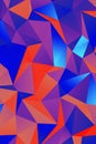 Abstract art geometric background of triangle multicolored polygons, vertical Royalty Free Stock Photo