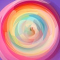 Abstract art geometric swirl background - full spectrum rainbow colored - vibrant purple, pink, yellow, green, blue, orange Royalty Free Stock Photo