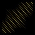 Abstract art, golden lines on a black background Royalty Free Stock Photo