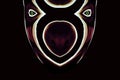 Abstract Art: Green Eyes With Big Nose - Tribal Warrior Mask