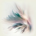 Abstract art, hazy, mist, sketched lines floating in feathered