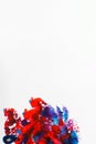 Abstract art, mix of bright red and blue colors. Royalty Free Stock Photo