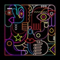 Abstract Art Neon Design