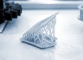 Abstract art object printed 3D printer from photopolymer. SLA. Model 3D printed Royalty Free Stock Photo