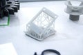 Abstract art object printed 3D printer from photopolymer. SLA. Model 3D printed Royalty Free Stock Photo