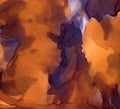 Abstract art orange fire painting background alcohol ink