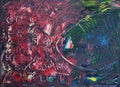 Abstract art painting about Fish and the USSR anthem