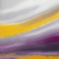 Abstract Art Painting Yellow Grey Violet Royalty Free Stock Photo