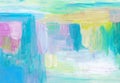 Abstract art pastel white, blue, pink, yellow textured background. Colorful artistic texture. Brush strokes on paper. Royalty Free Stock Photo