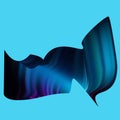 Abstract Dark Blue Fluid Wave Background on Cyan Backdrop Royalty Free Stock Photo