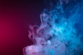 Abstract art pink and blue  colored smoke Royalty Free Stock Photo