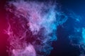 Abstract art pink and blue  colored smoke Royalty Free Stock Photo