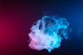 Abstract art pink and blue colored smoke Royalty Free Stock Photo