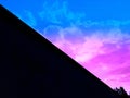 Abstract art with a powerful sky and geometric view