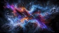 Abstract art of quantum space travel dynamic perspectives and fluid transformations in cosmic settings