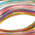 Abstract art rainbow curved lines colorful background