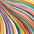 Abstract art rainbow curved lines colorful background Royalty Free Stock Photo